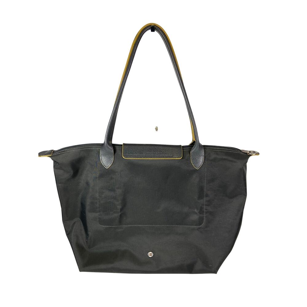 Longchamp Le Pliage Large Nylon Tote Shoulder Bag Dark Gray - Picture 3 of 16